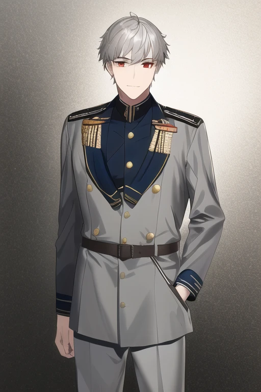 [NovelAI] rambut sangat pendek rambut pendek kurus tinggi Karya masterpiece pria seragam militer [Ilustrasi]